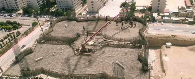 صب أرضية الطابق السابع عشر للمقسم B152″” في البرجين التوأمين بـ”ماروتا سيتي”