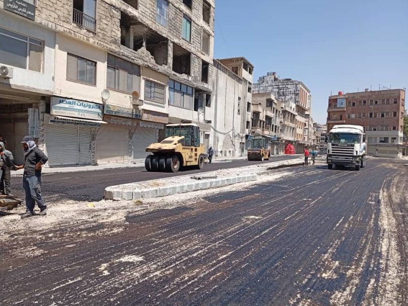 إطلاق أعمال تعبيد ساحة الأندلس في حمص