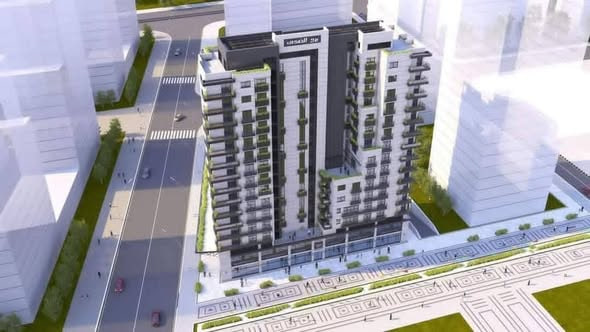 أعمال صب الجدران الاستنادية للقبو الثاني في المقسم M63 في برج الضحى