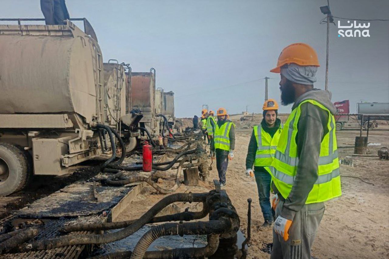 السورية للبترول تبدأ ضخ الغاز من حقول جبسة إلى معمل الفرقلس لتعزيز توليد الكهرباء