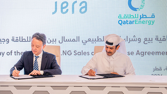 قطر للطاقة توقع اتفاقية مع “جيرا” اليابانية لتوريد الغاز المسال لمدة 27 عاماً
