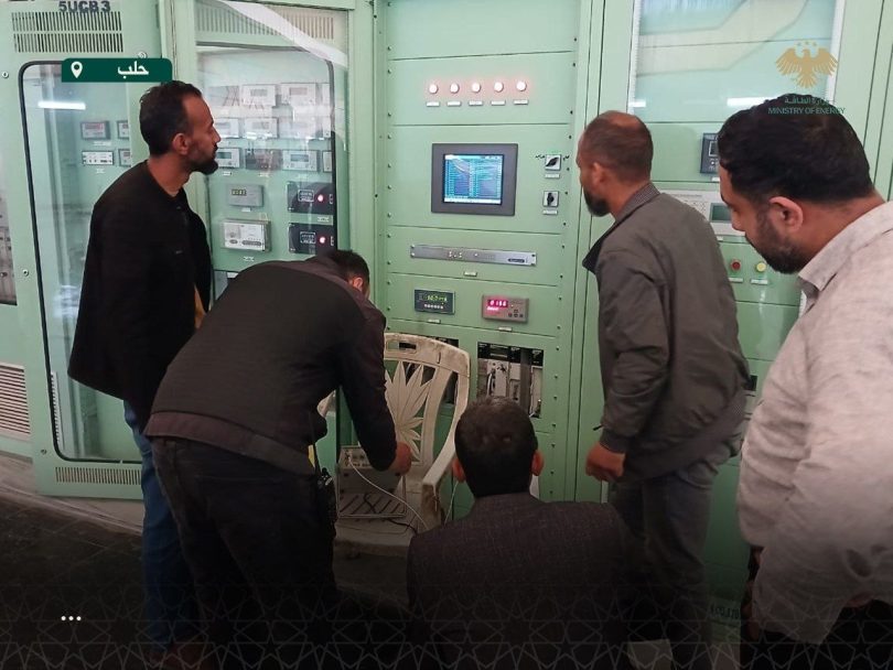 إعادة العنفة الخامسة في سد تشرين إلى الخدمة لرفد الشبكة بالطاقة